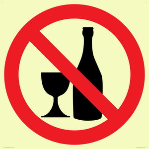 Prohibition: No alcohol